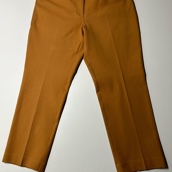 Ann Taylor women’s size 8 ankle pants, mustard colored front zip - Picture 2 of 9